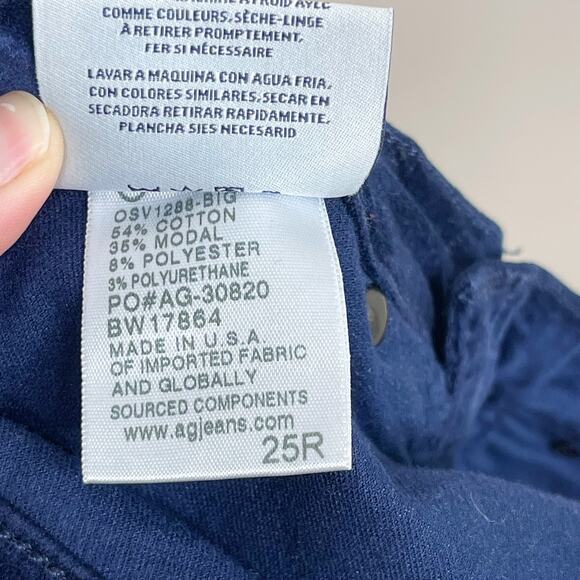 AG Adriano Goldschmied  The Legging Super Skinny Pants Blue Velvet Womens 25 - Picture 9 of 10